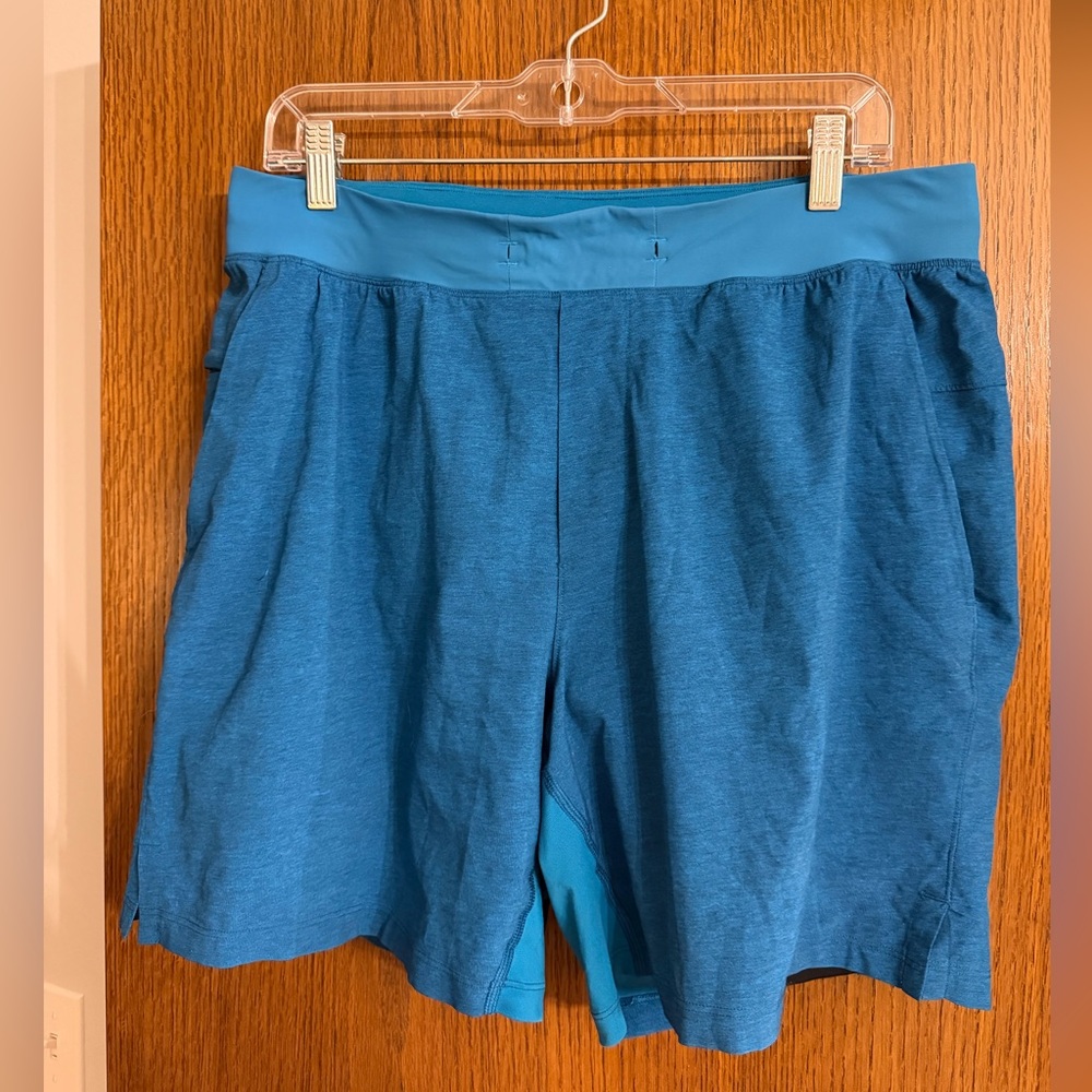 Blue Lined Lululemon Shorts
